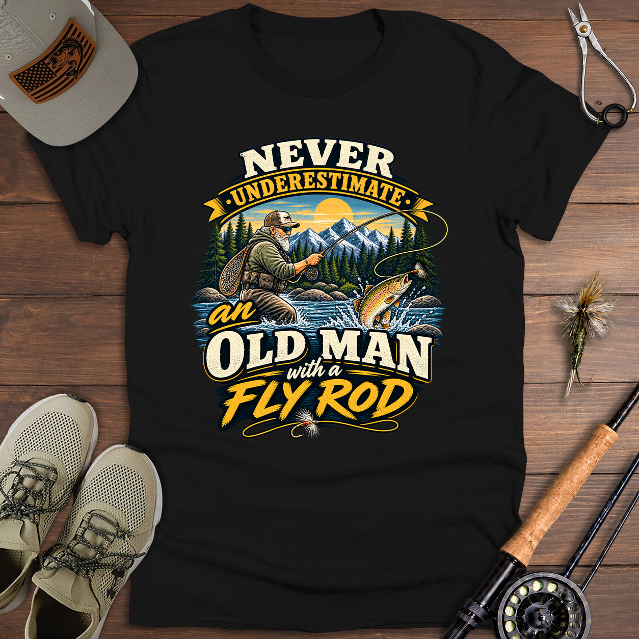 Never Underestimate an Old Man T-Shirt