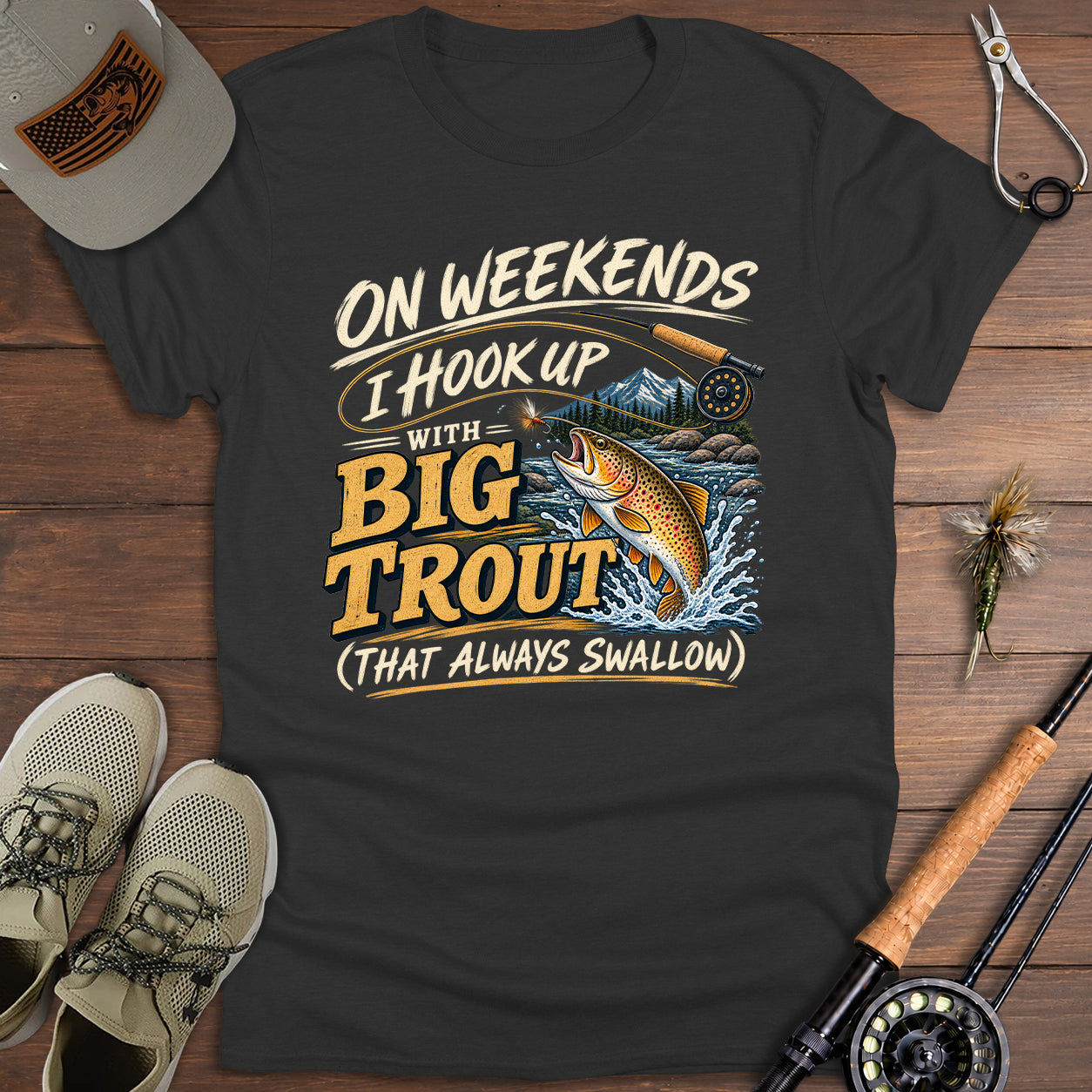 Hook With Big Trout T-Shirt
