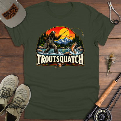 Vintage TroutSquatch Fly-Fishing T-Shirt