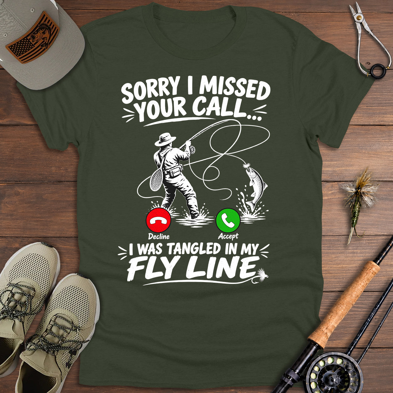 Tangled in the Fly Line T-Shirt