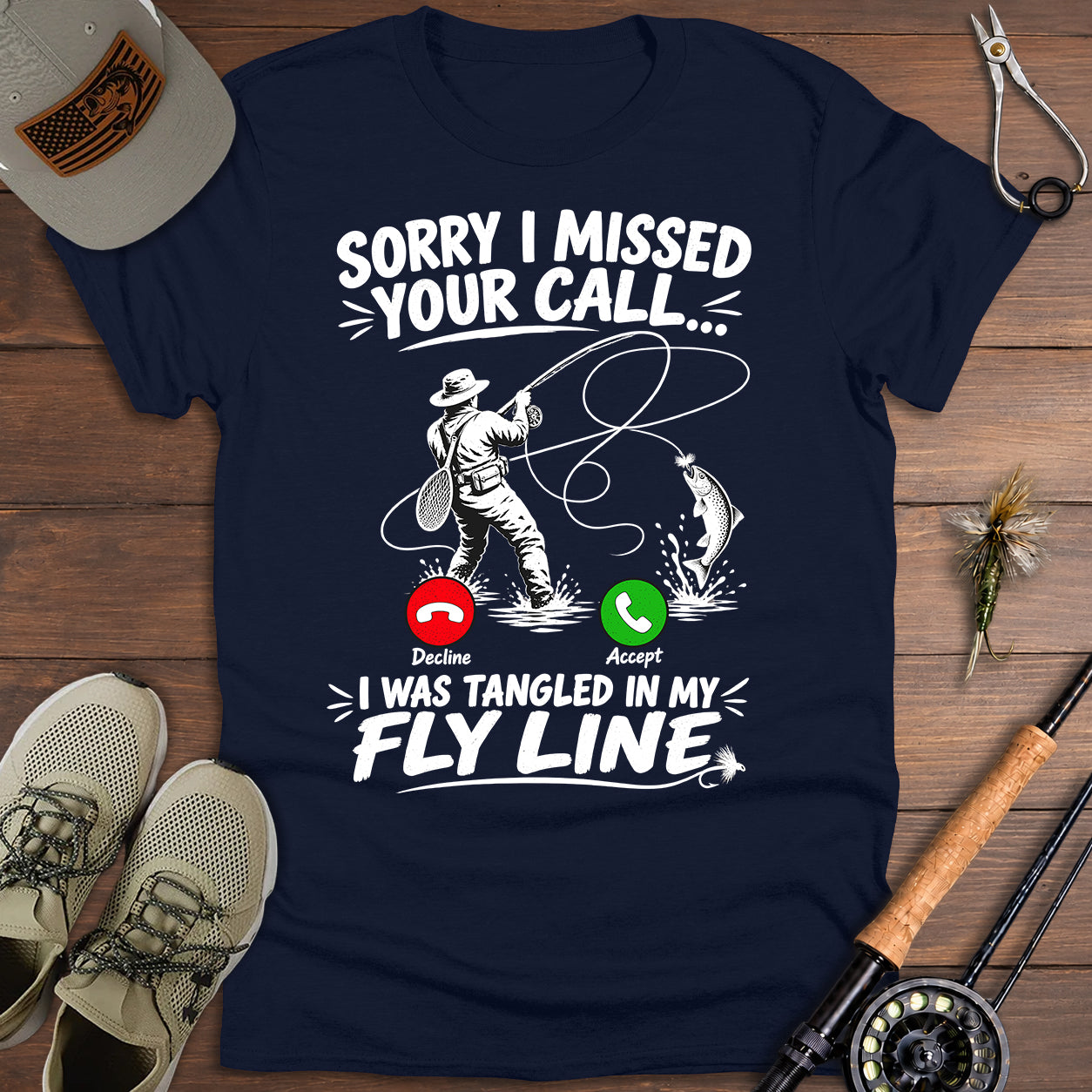 Tangled in the Fly Line T-Shirt