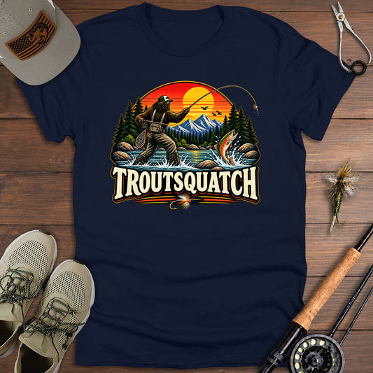 Vintage TroutSquatch Fly-Fishing T-Shirt