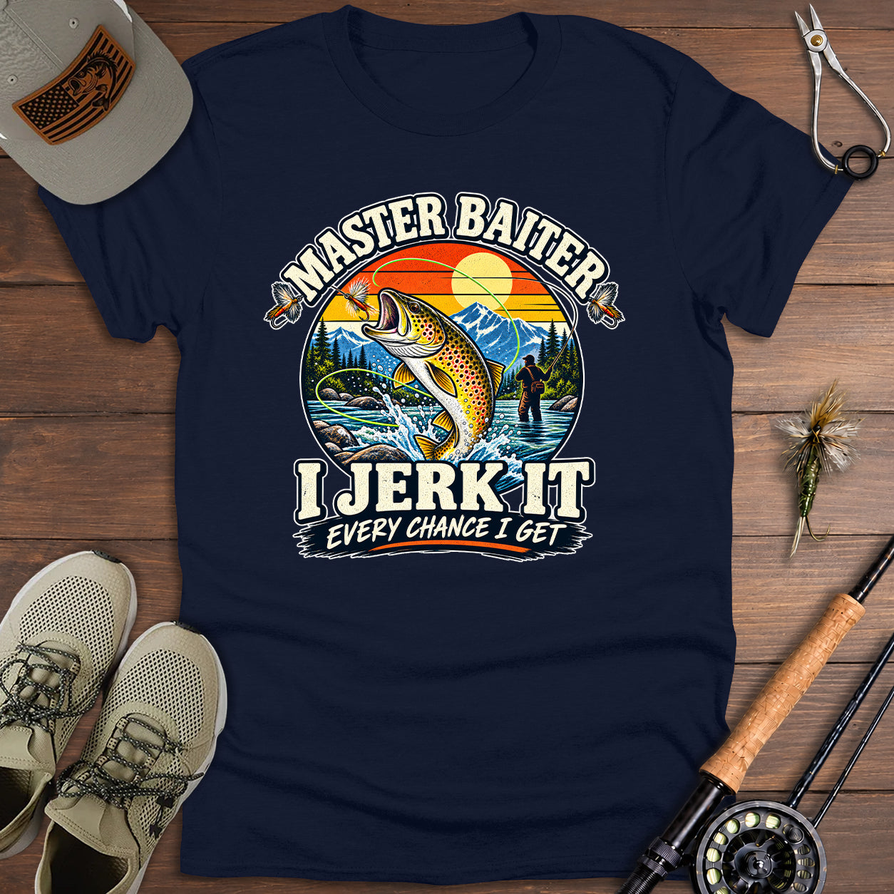 Vintage Fly Fishing Trout T-Shirt