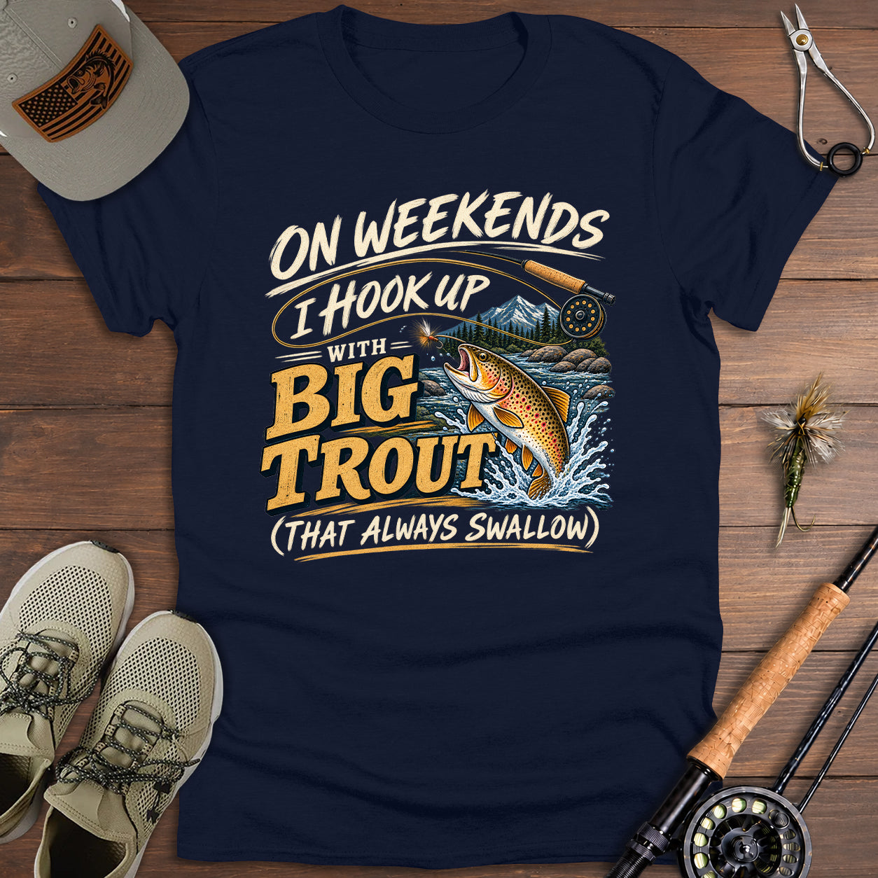 Hook With Big Trout T-Shirt